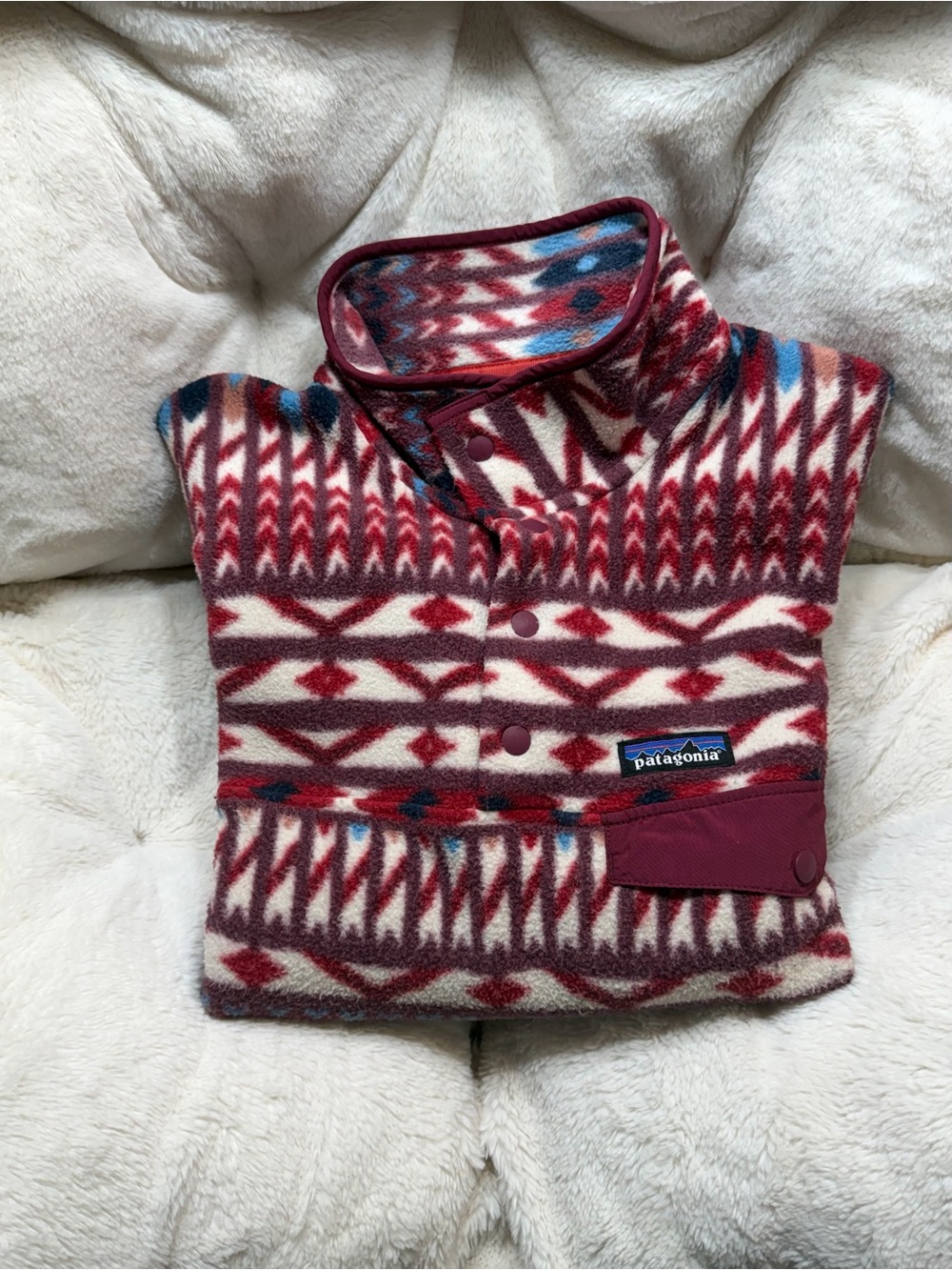 2018 Patagonia “Kuta Klash” Patterned Fleece Snap Pullover - Women’s